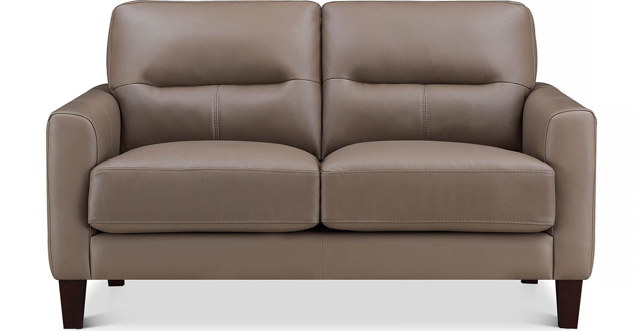 Chloe Leather Sofa Collection, Taupe Brown