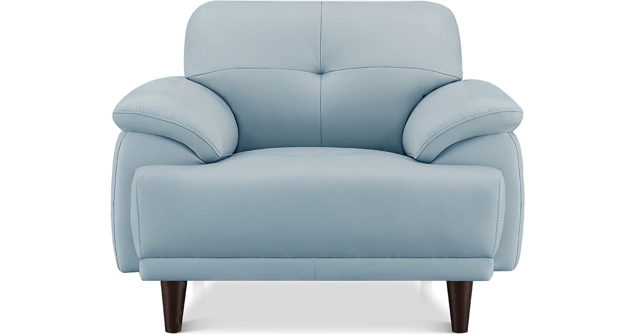 Echo Leather Chair, Spa Blue