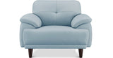 Echo Leather Chair, Spa Blue
