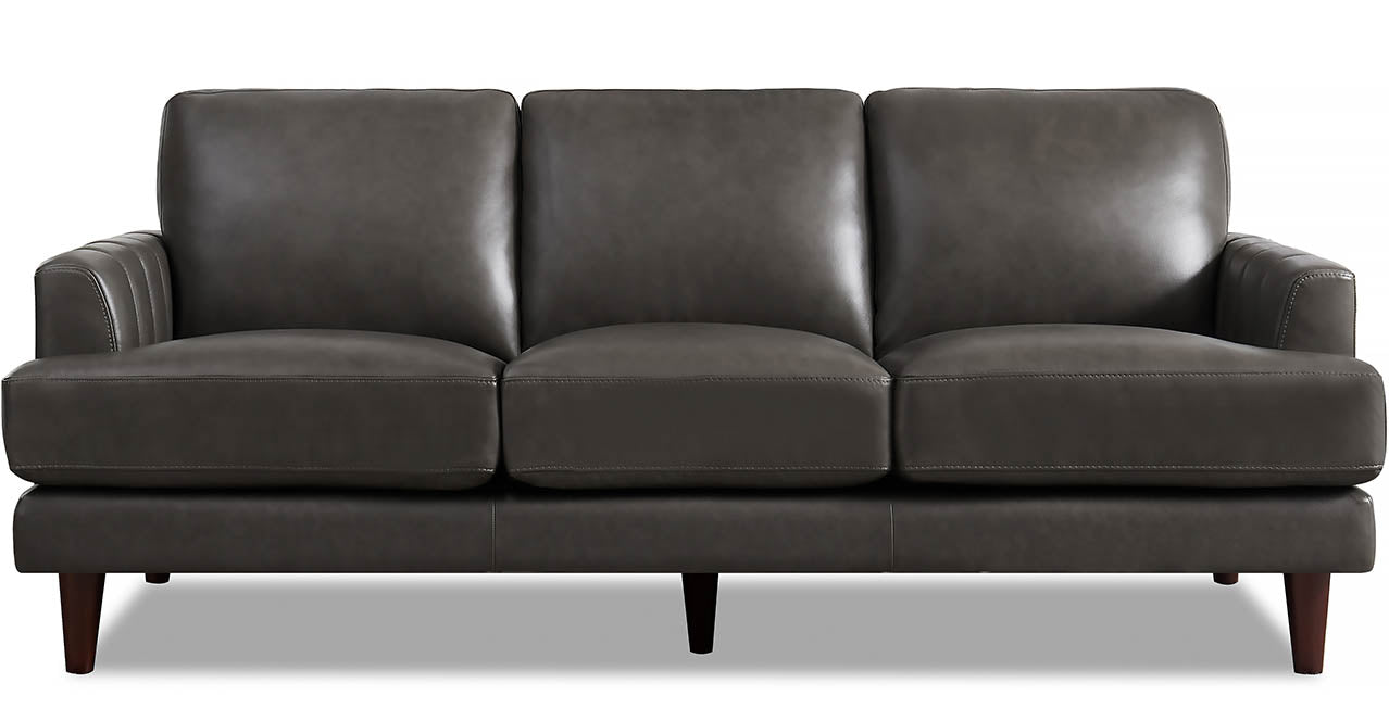 Cassia Leather Sofa Collection, Concord Gray