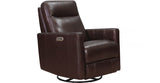 Ashby Power Headrest Swivel Glider Leather Recliner