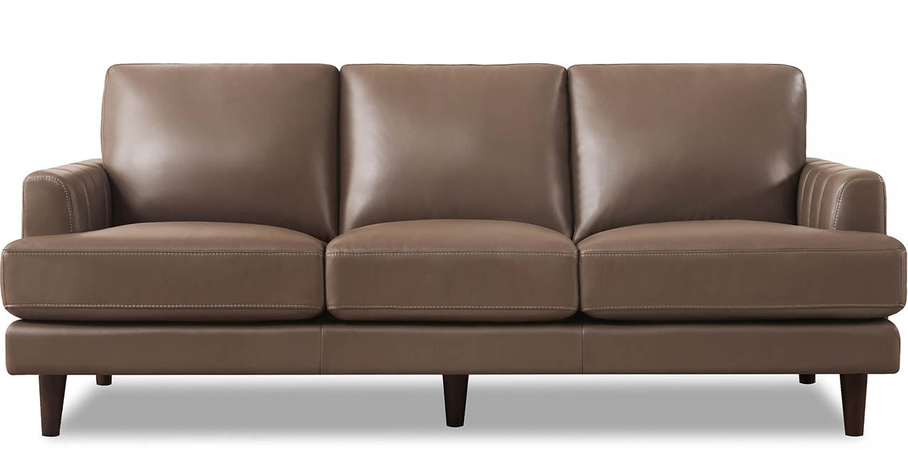 Cassia Leather Sofa Collection, Granite Brown