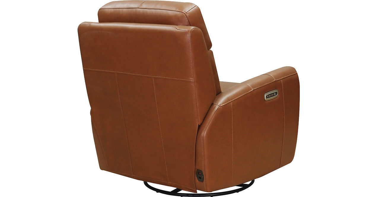 Torino Power Headrest Swivel Glider Leather Recliner