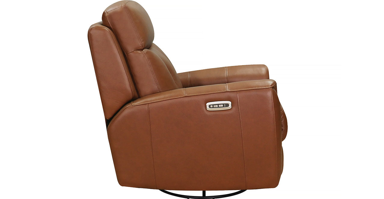 Torino Power Headrest Swivel Glider Leather Recliner