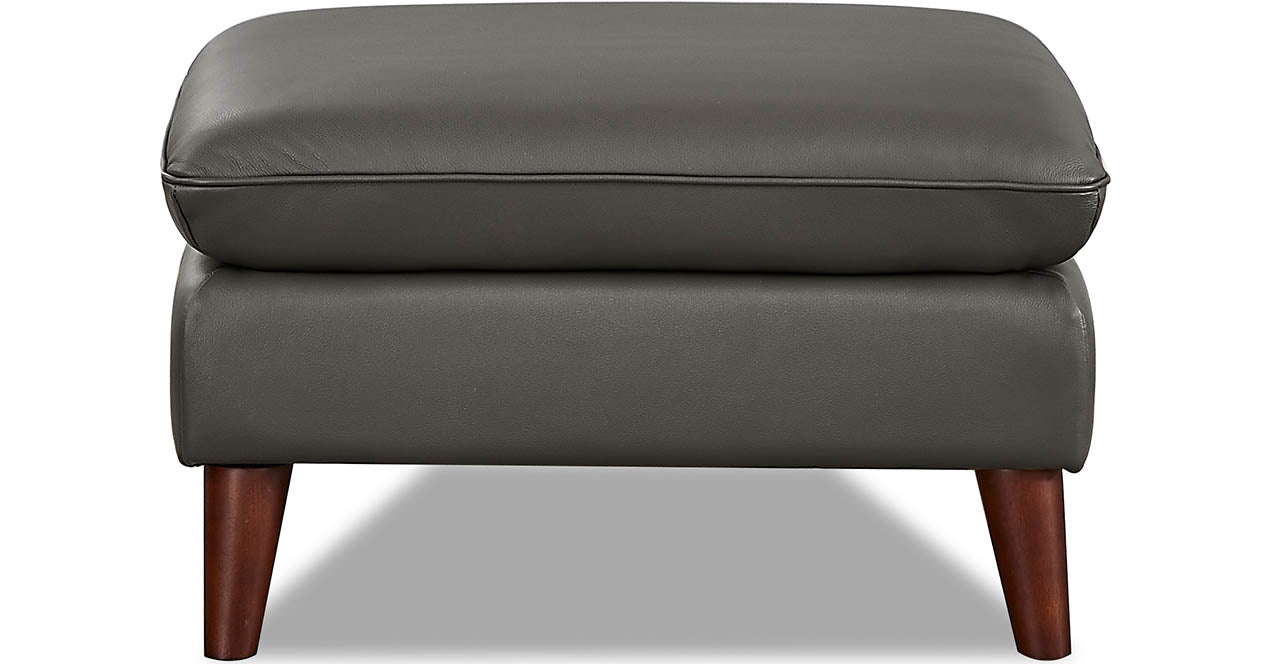 Solana Leather Sofa Collection, Steel Gray