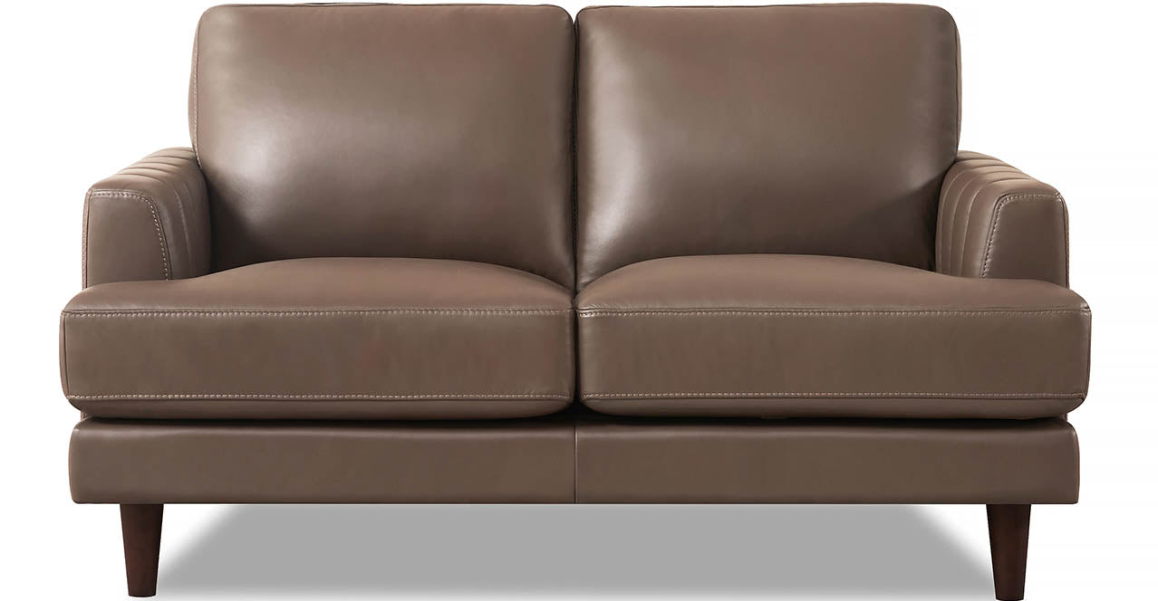 Cassia Leather Sofa Collection, Granite Brown