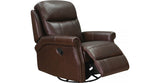 Royce Manual Swivel Glider Leather Recliner