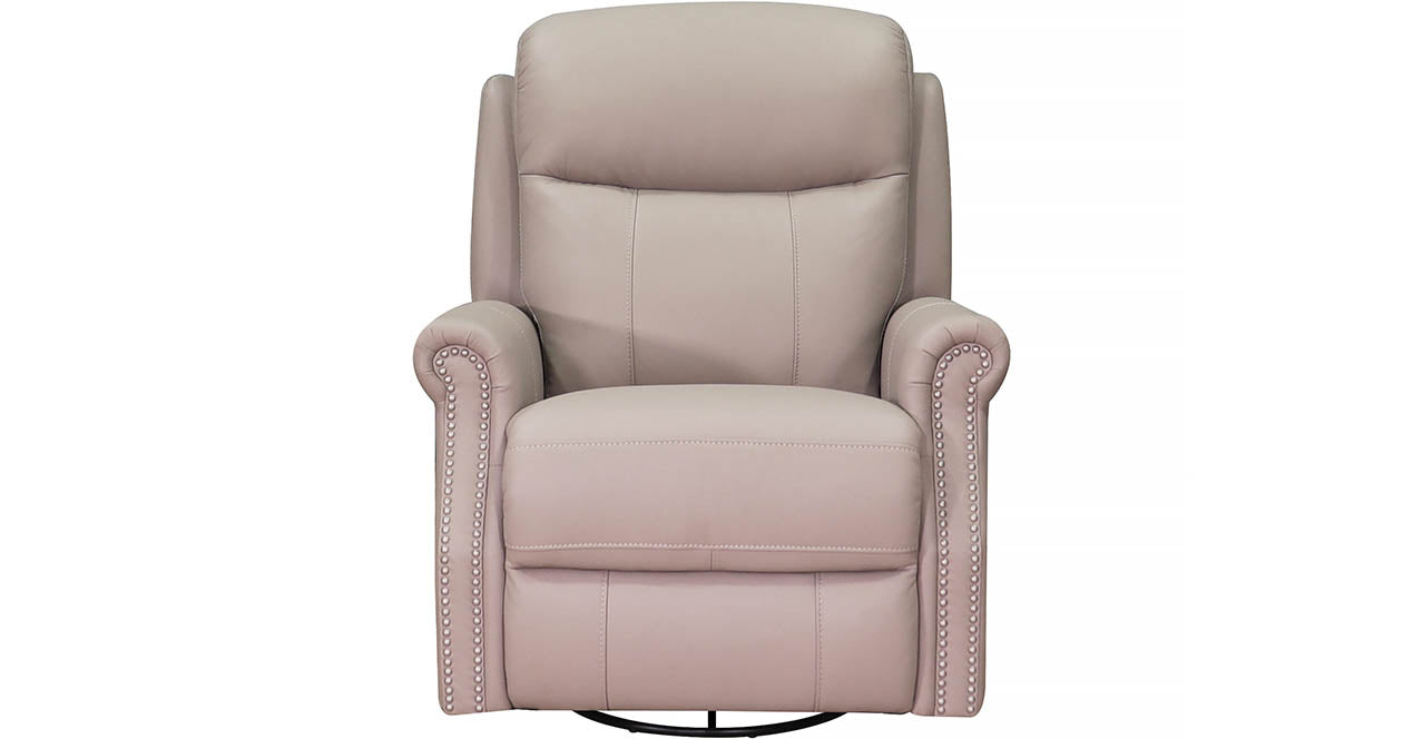 Royce Power Headrest Swivel Glider Leather Recliner