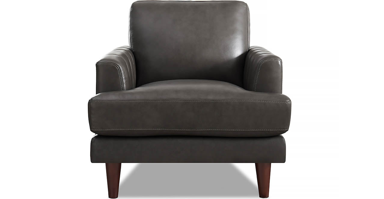 Cassia Leather Sofa Collection, Concord Gray