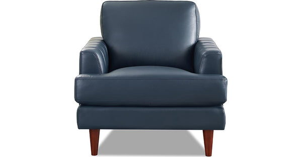 Cassia Leather Sofa Collection, Bristol Navy