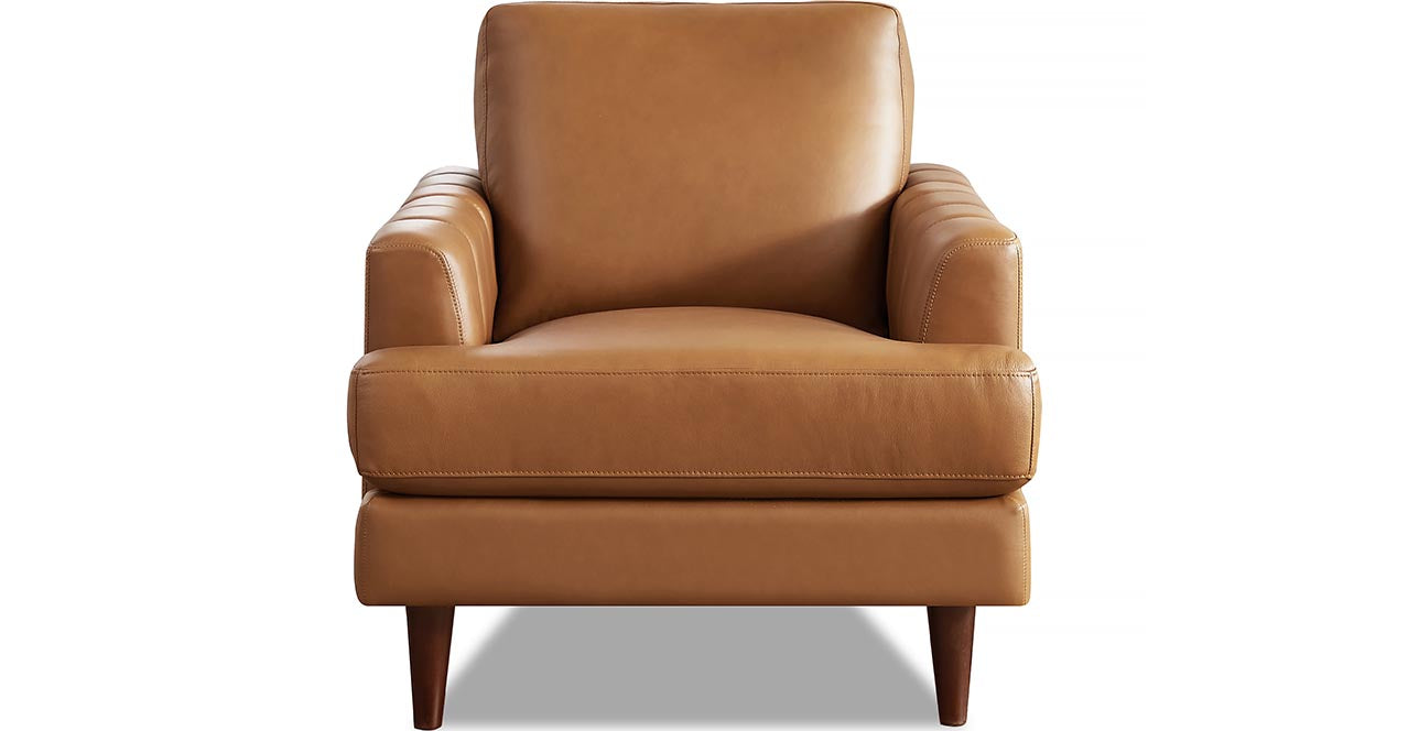 Cassia Leather Sofa Collection, Cognac Brown