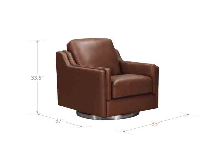 Bella Swivel Leather Chair