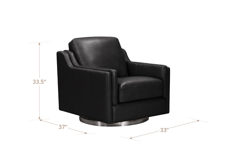 Bella Swivel Leather Chair