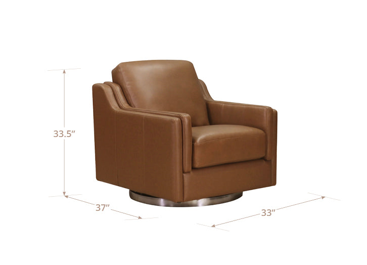 Bella Swivel Leather Chair