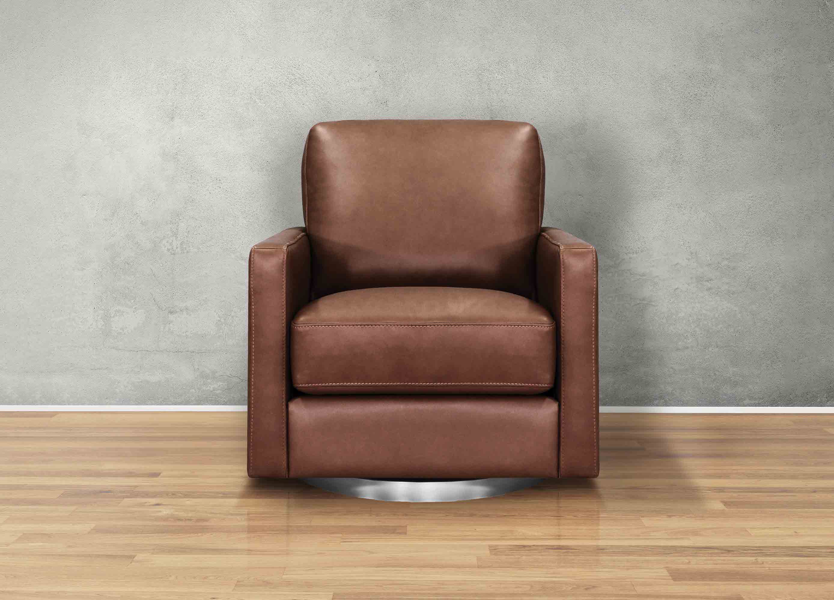 Ashby Swivel Leather Chair