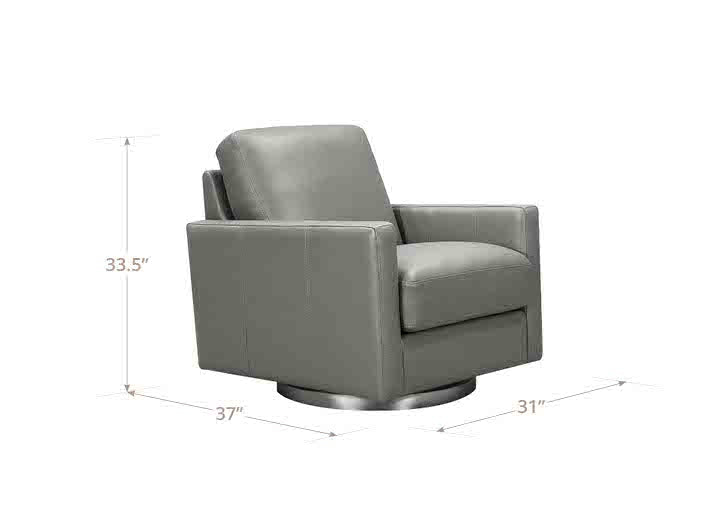 Ashby Swivel Leather Chair