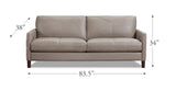 Yorkdale Leather Sofa Collection, Taupe Brown