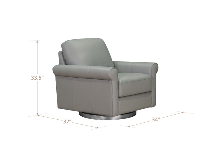 Laguna Swivel Leather Chair
