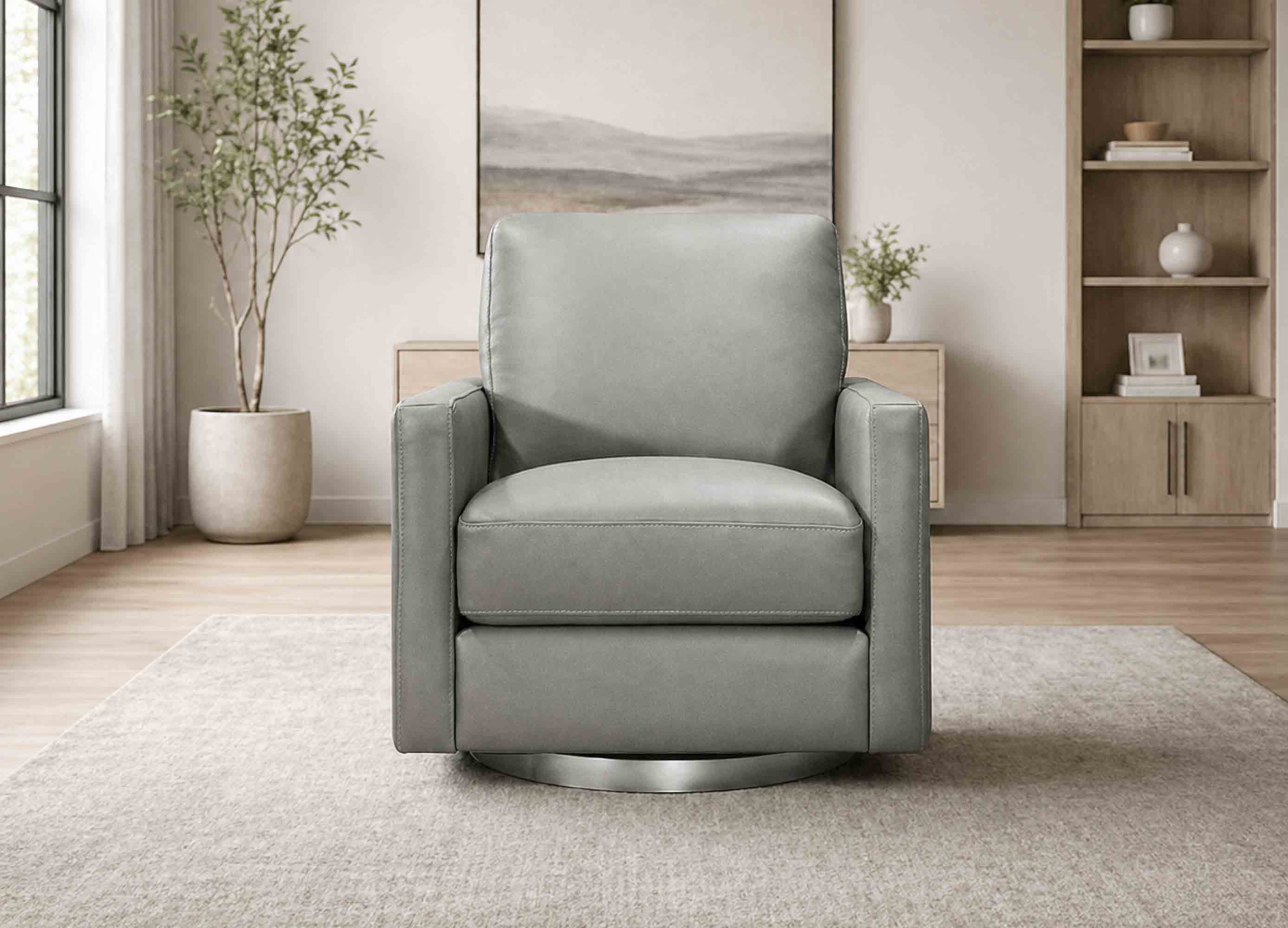 Laguna Swivel Leather Chair