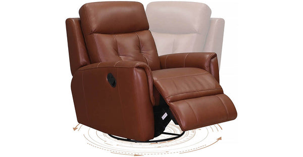 Torino Manual Swivel Glider Leather Recliner