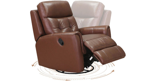 Torino Manual Swivel Glider Leather Recliner