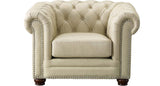 Aliso Leather Sofa Collection, Ivory White