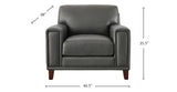 Hayward Leather Sofa Collection, Steel Gray