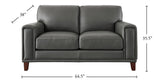 Hayward Leather Sofa Collection, Steel Gray