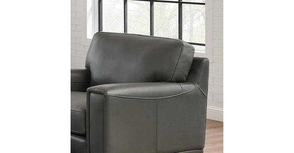 Hayward Leather Sofa Collection, Steel Gray