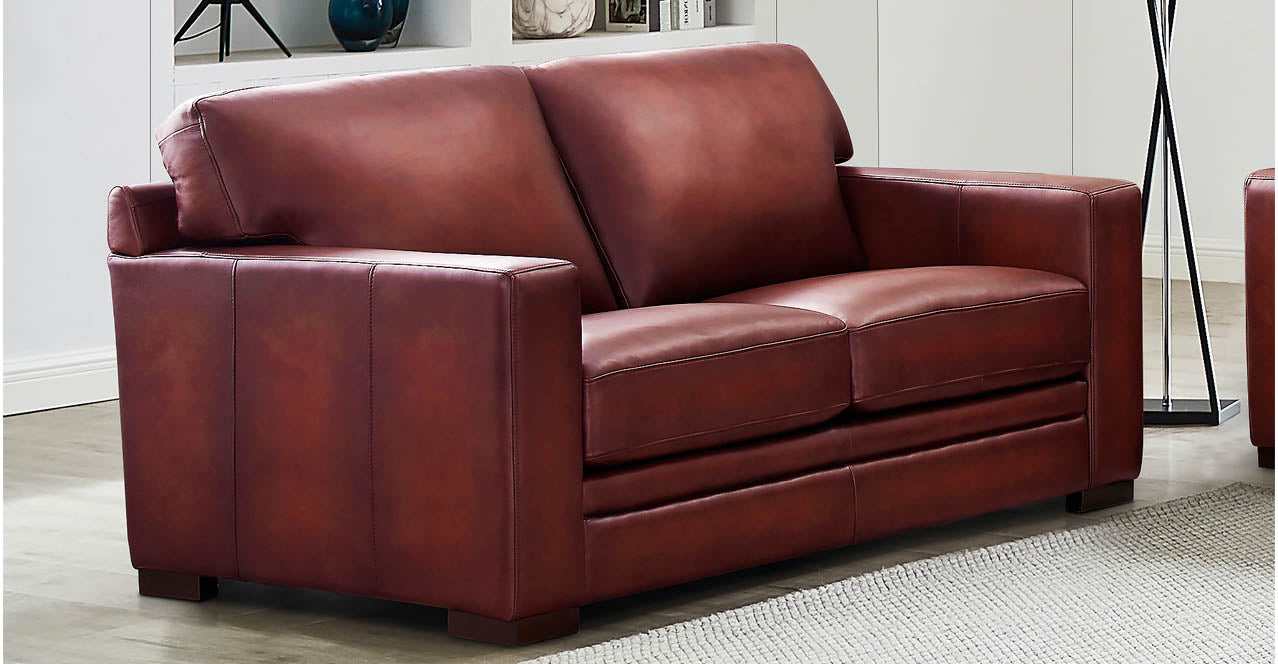 Dillon Waxy Pull-up Leather Sofa Collection, Mocha Brown