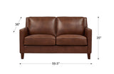 Ashby Leather Sofa Collection, Pecan Brown