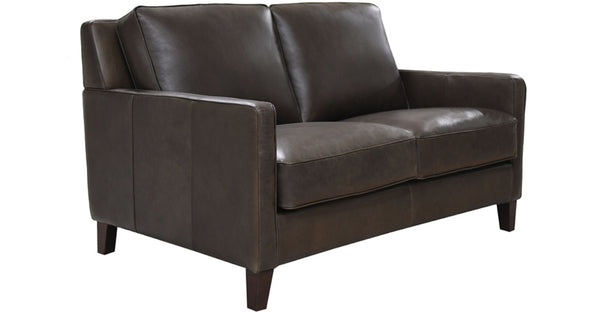 Ashby Waxy Pull-up Leather Sofa Collection, Granite Gray