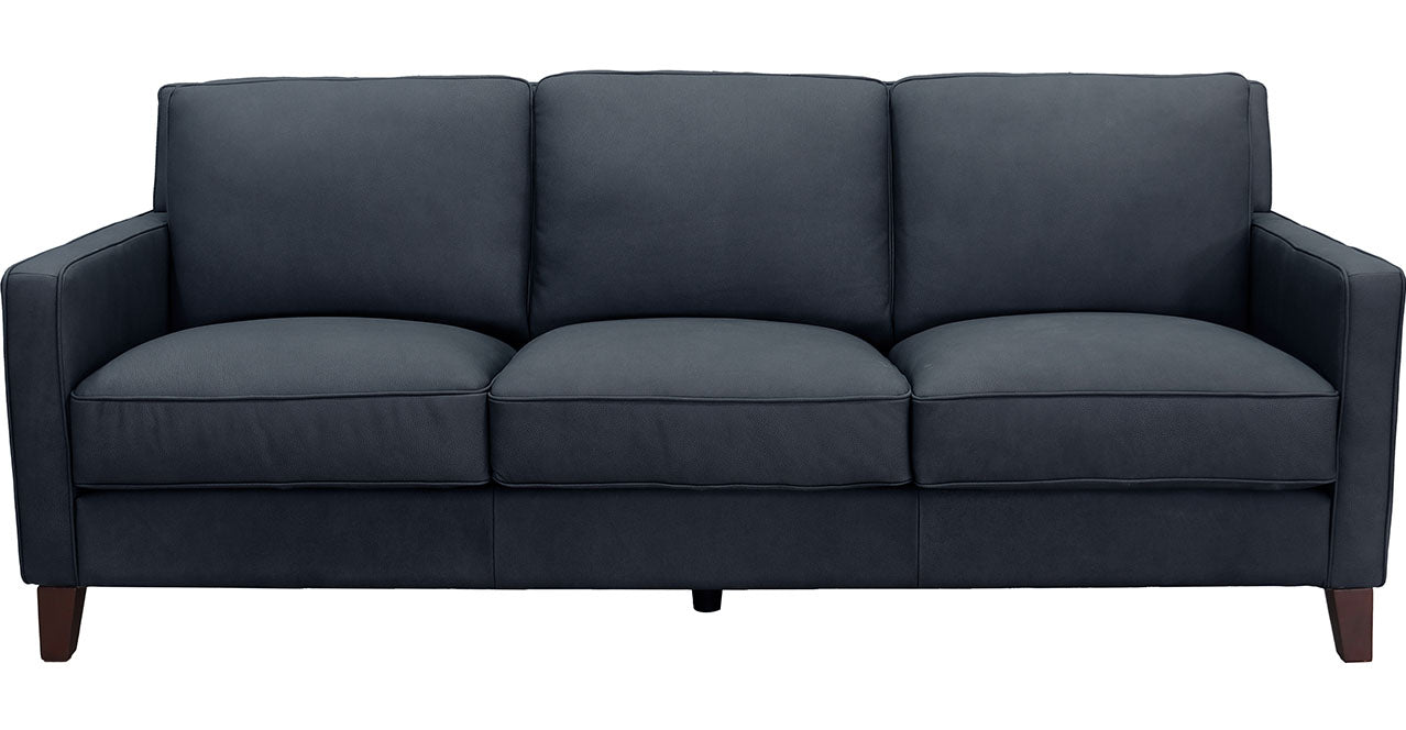 Ashby Leather Sofa, Midnight Gray