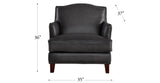 Oxford Leather Sofa Collection, Gray