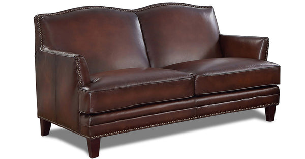 Oxford Leather Sofa Collection, Caramel Brown