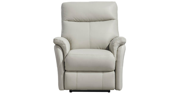 Lucia Power Headrest Leather Recliner, Ice