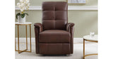 Logan Power Headrest Leather Recliner, Raisin Brown