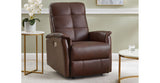 Logan Power Headrest Leather Recliner, Raisin Brown