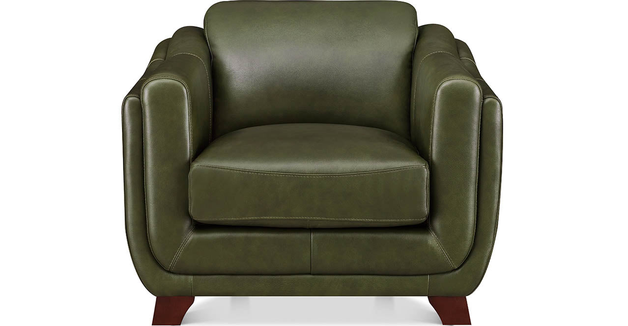 Fremont Leather Sofa Collection, Emerald Green