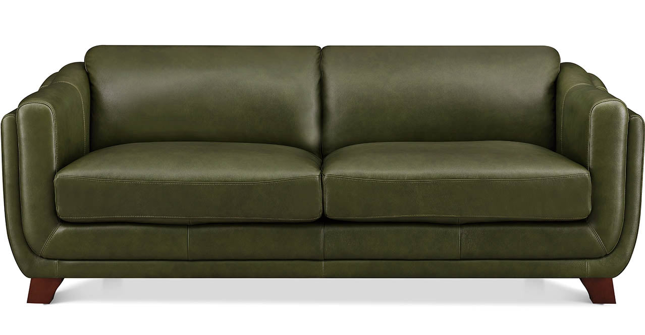 Fremont Leather Sofa Collection, Emerald Green