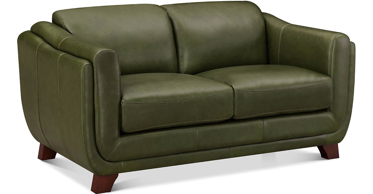 Fremont Leather Sofa Collection, Emerald Green