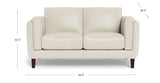 Maui Leather Sofa Collection, Vanilla White