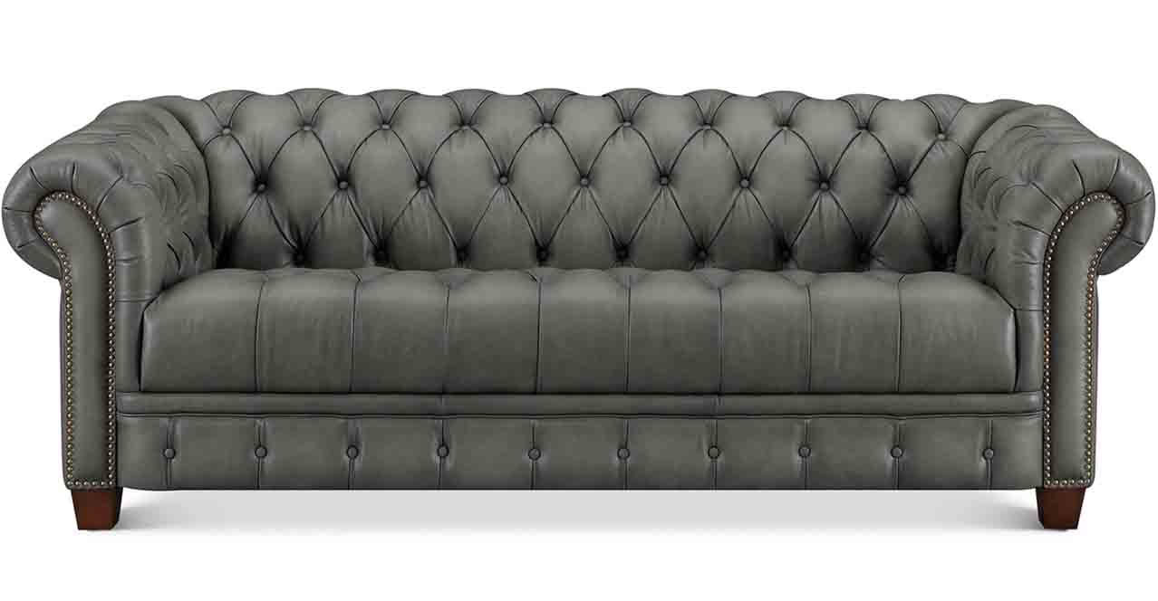York Leather Sofa Collection, Black