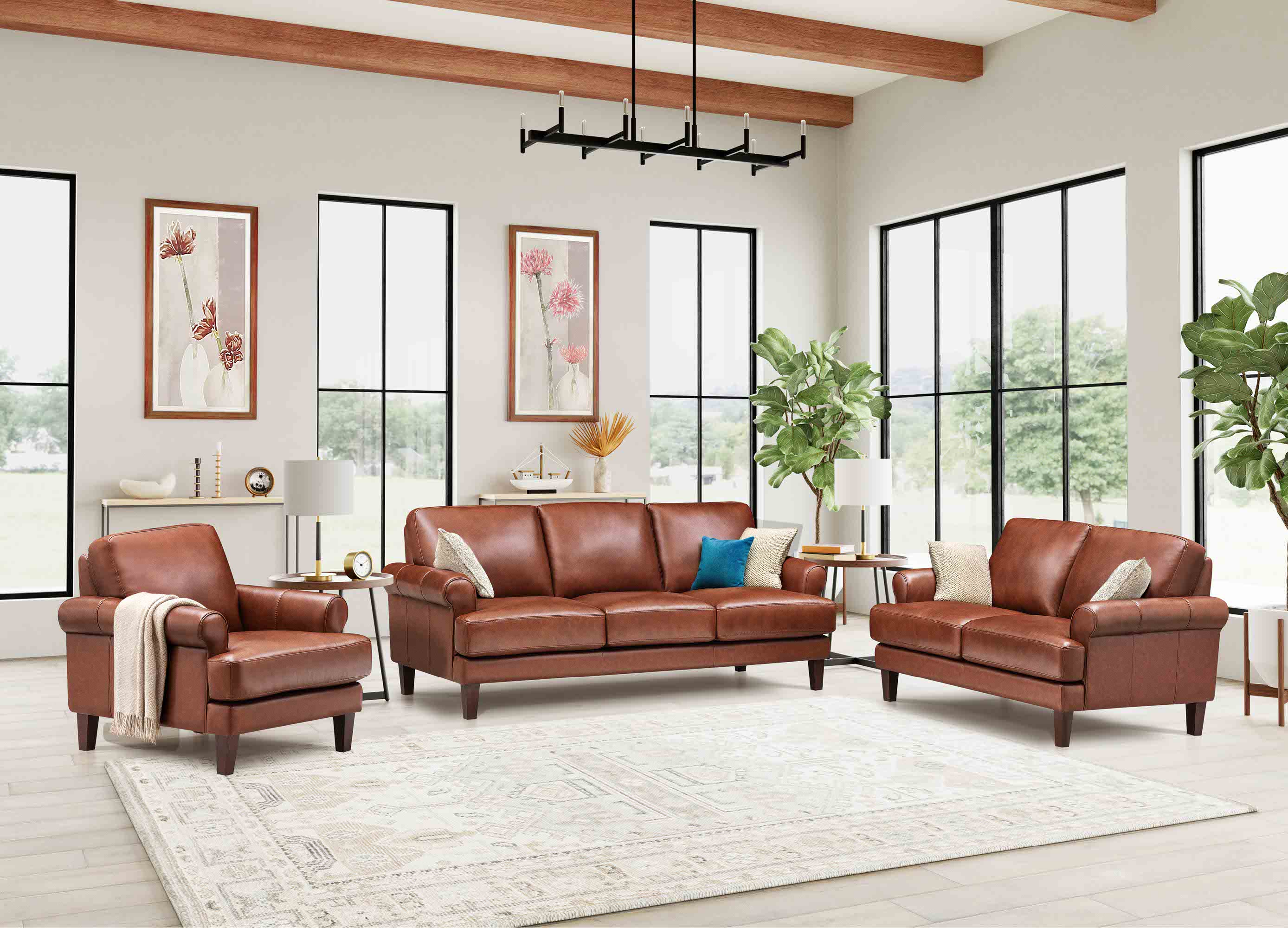 Dawn Leather Sofa Collection