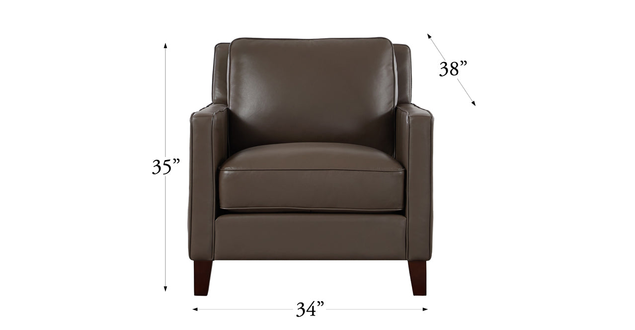 Ashby Leather Sofa Collection, Granite Brown