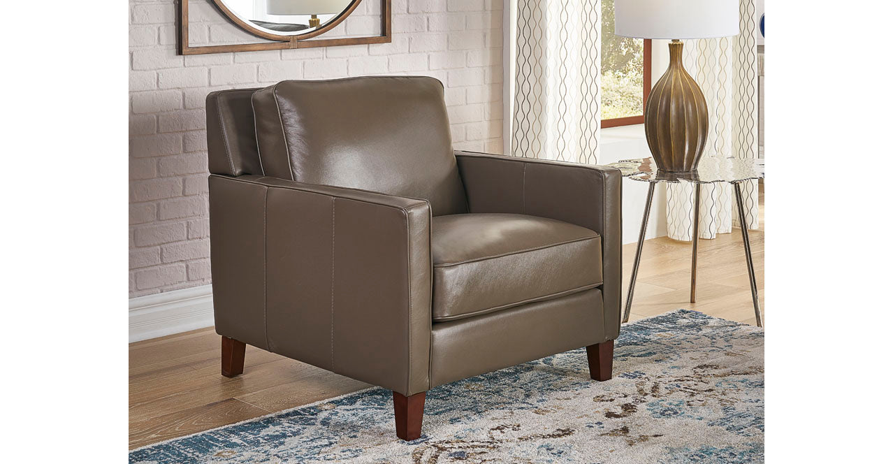 Ashby Leather Sofa Collection, Granite Brown