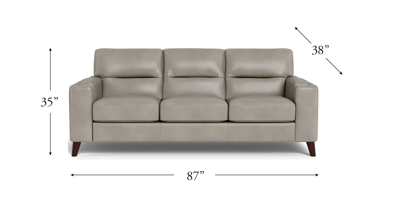 Elm Leather 3-Seater Sofa Collection