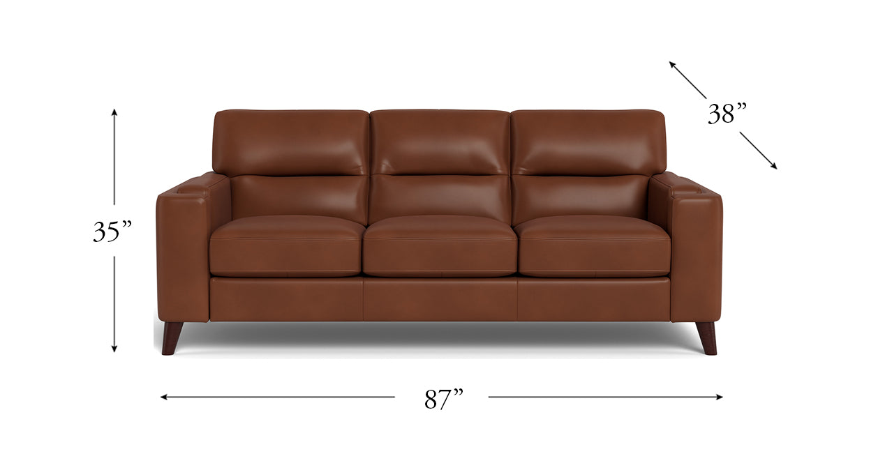 Elm Leather 3-Seater Sofa Collection