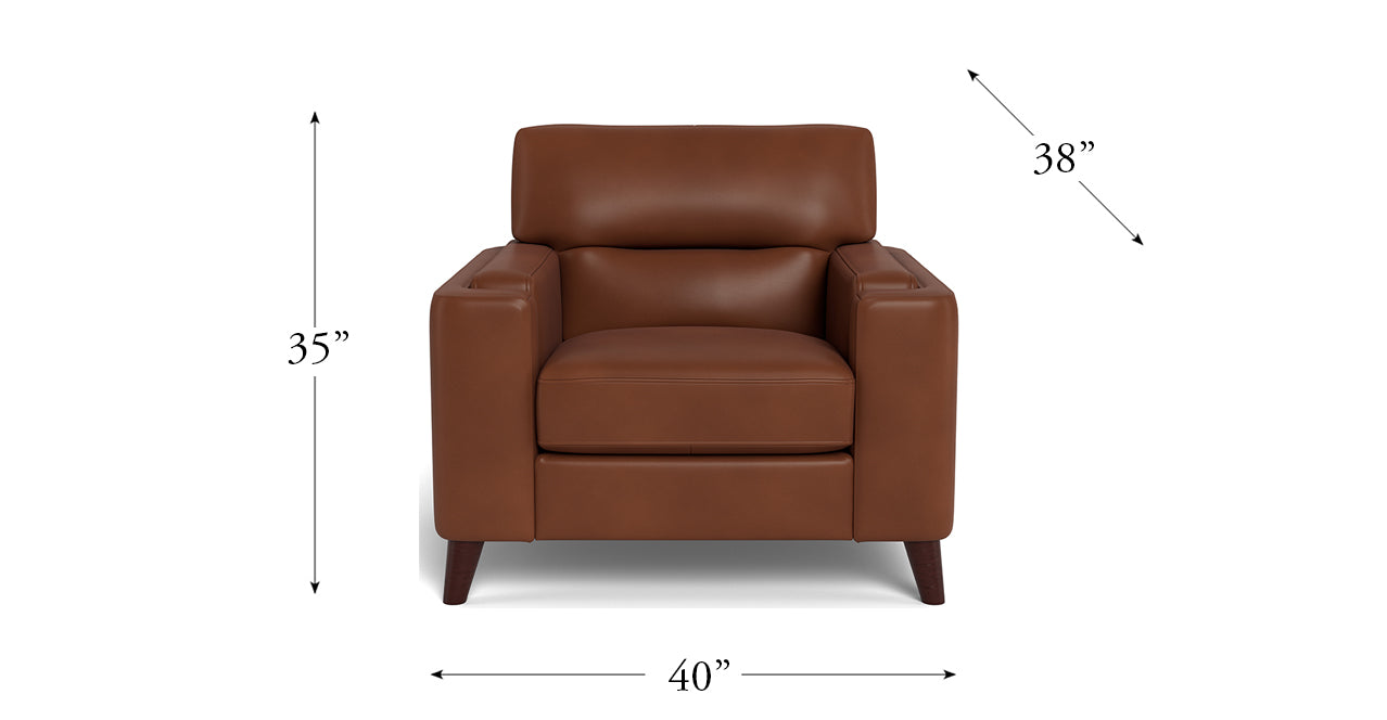 Elm Leather 3-Seater Sofa Collection