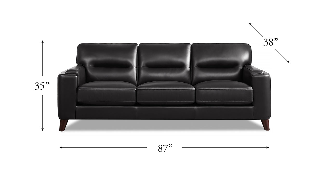 Elm Leather 3-Seater Sofa Collection